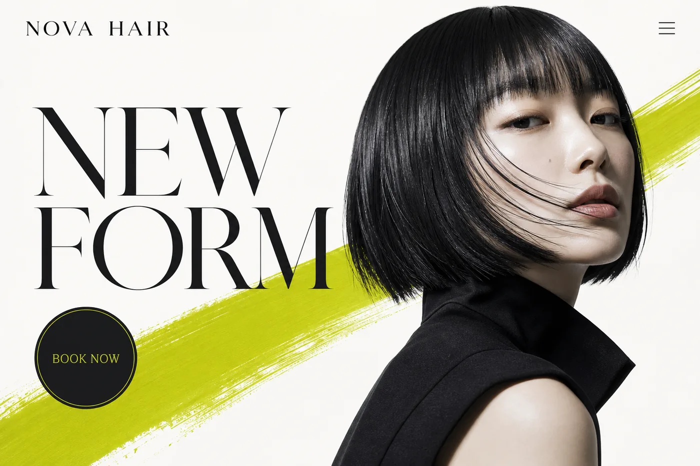 NOVA HAIR ヘアサロンサイトの制作サンプル