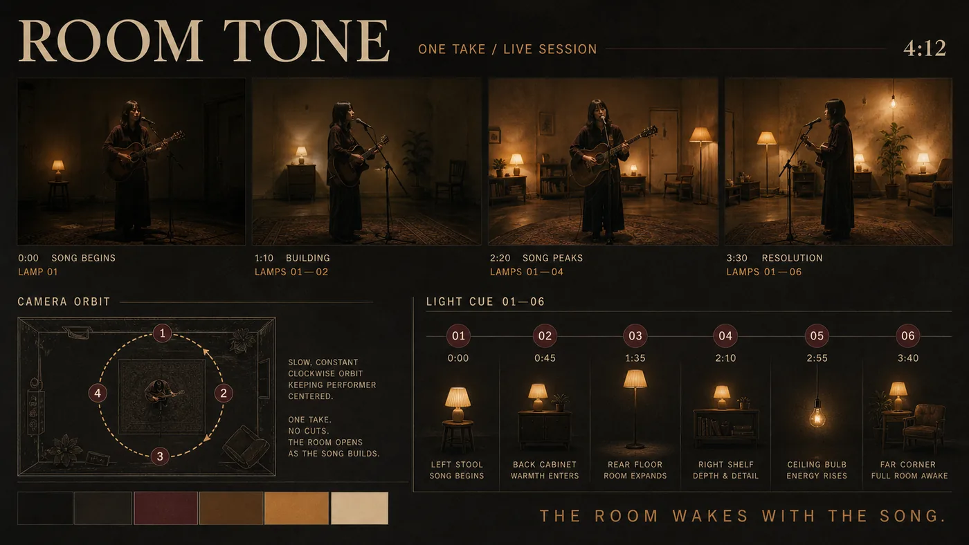 ROOM TONE ライブセッション映像の制作サンプル