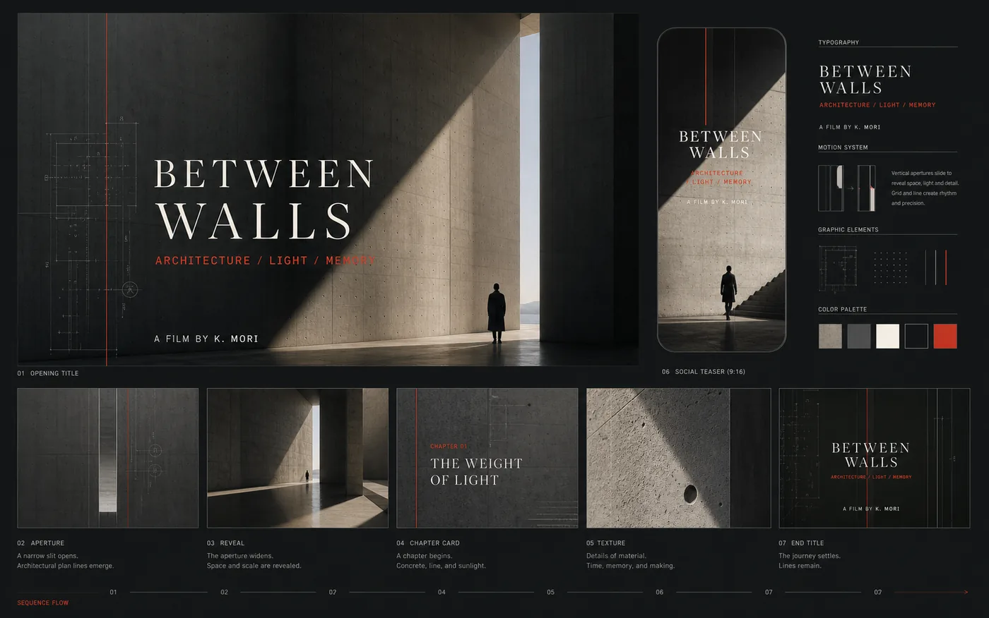 BETWEEN WALLS 映像トリートメントの制作サンプル